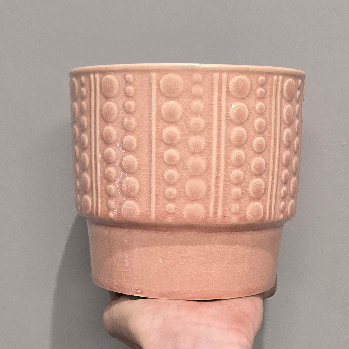 Pink Bobble Glaze Pots