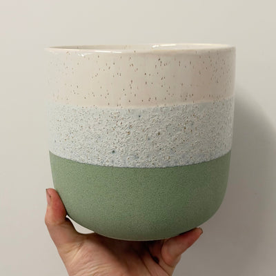 Ceramic Sea foam Green Pots