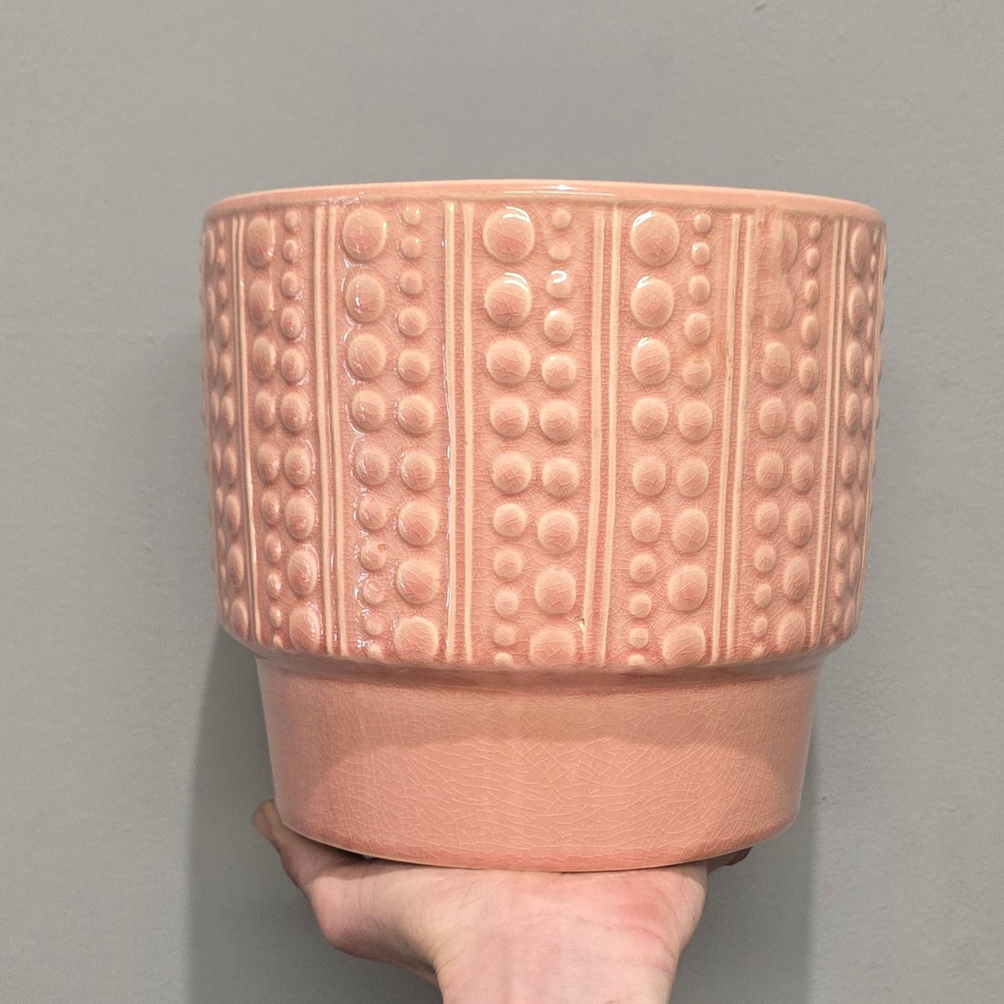 Pink Bobble Glaze Pots