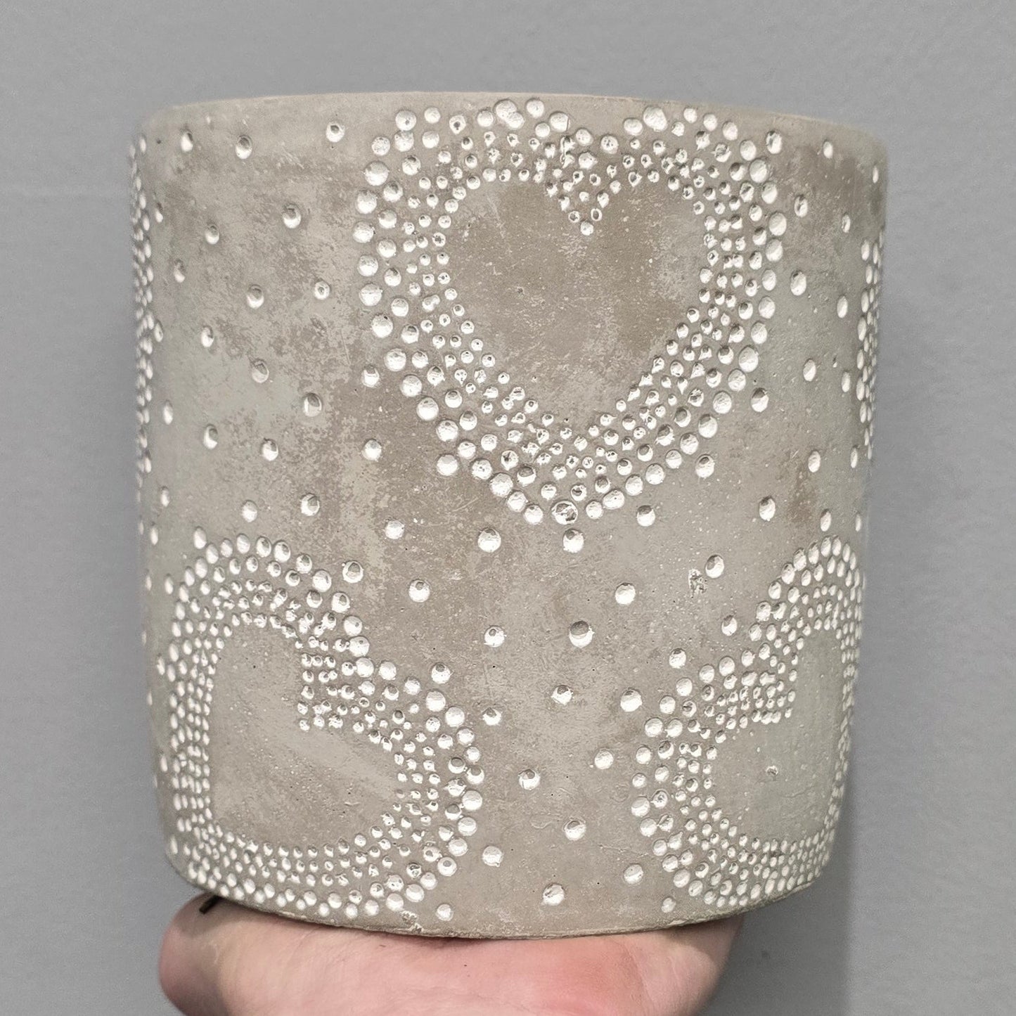 Cement Heart Pots
