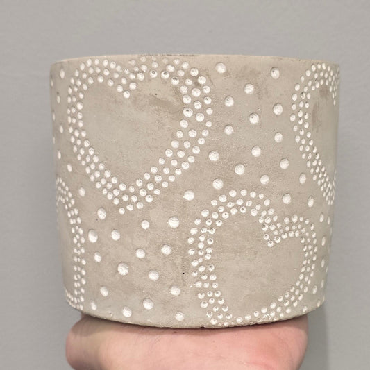 Cement Heart Pots